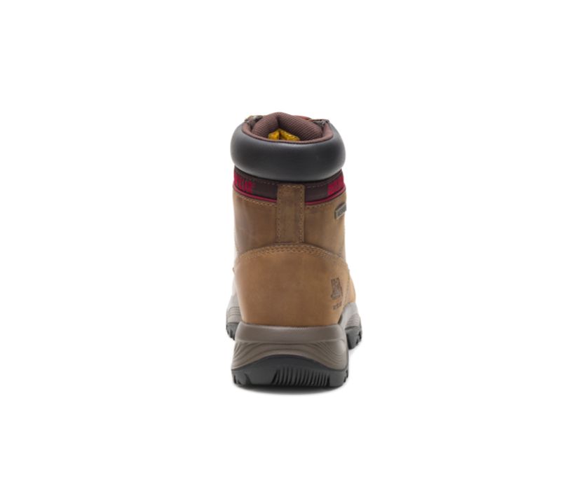 Botas De Seguranca Caterpillar Barato Caterpillar Dryverse 6 Waterproof Steel Toe Marrom Escuro Botas Caterpillar Feminino